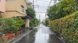 Tokyo residential aren on a rainy day - DJI app HD