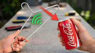Don't Throw Away Coat Hangers! Put A Coke Can On It - FREE TV Signal 📺🥫😱