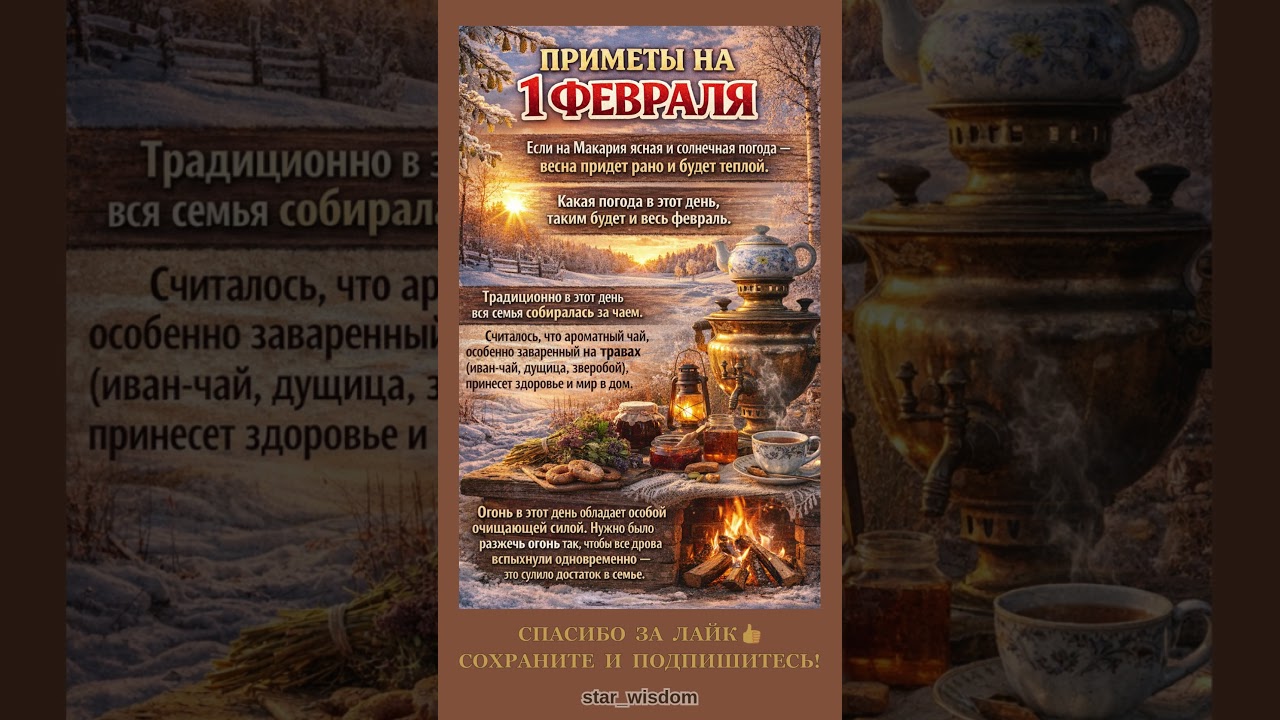 ПРИМЕТЫ НА 1 ФЕВРАЛЯ 