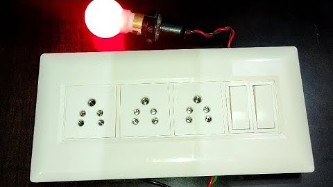 3Socket 1light bulb holder connection with Switch| #electric #wiring #electrical #extensionsocket