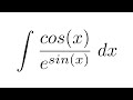 Integral of cos(x)/e^sin(x) (substitution)