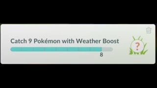 Catch 9 Pokemon with Weather Boost