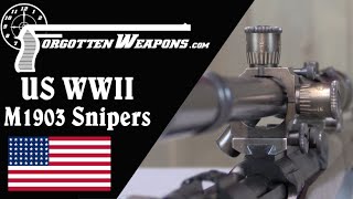 US WW2 Springfield Sniping Rifles