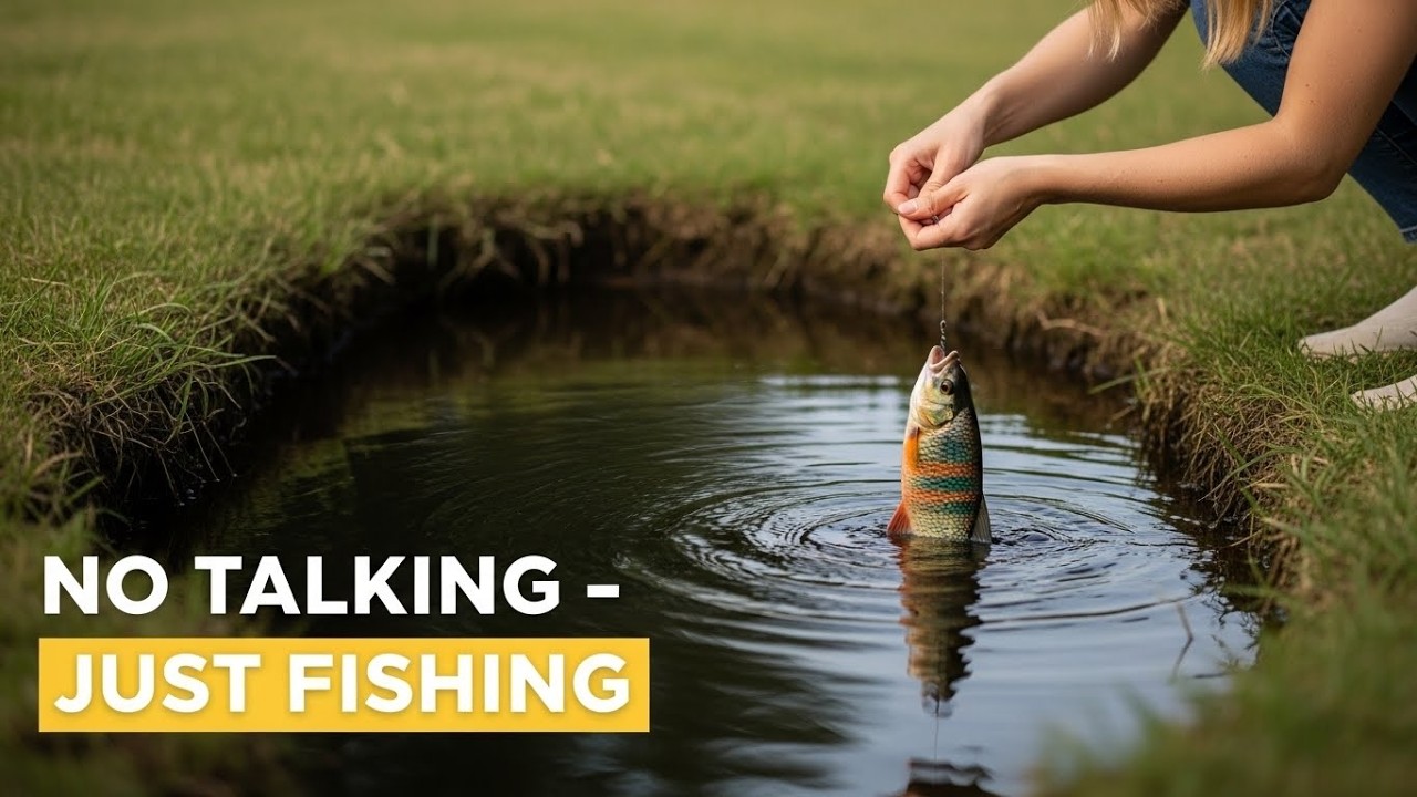 Silent Fishing in a Small Water Hole (So Relaxing)
