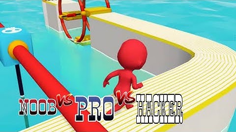 NOOB VS PRO VS HACKER IN FUN RACE 3D