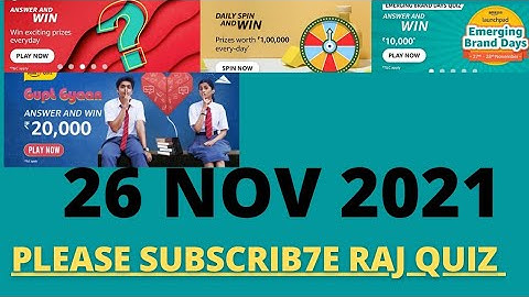 Amazon MiniTV Quiz | Amazon Emerging Brand Days Quiz Answers Today I26 Nov 2021