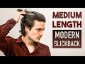Medium Length Modern Slick Back Tutorial | Mens Long Hair 2021