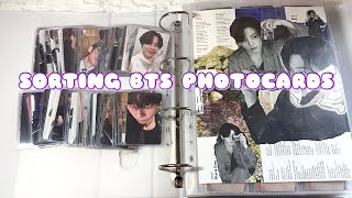 organizing my bts arirang photocards in my binder!