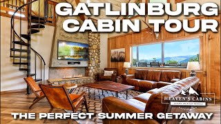 GATLINBURG TN CABIN TOUR "Splashing Into Heaven" |INDOOR POOL, PANORAMIC VIEWS|