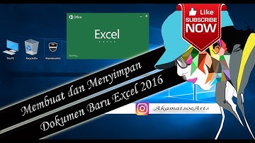 Membuat dan menyimpan dokumen baru MS Excel Pada MS Office 2016