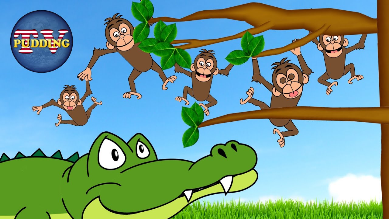 Five little monkeys (2025) - Children's Songs with Animation