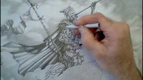 Fantasy Art Ed Beard Drawing Demo Part 2of 5