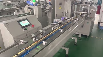 Waffle roll, Biscuits roll, egg roll Rice bar automatic feeding and packaging machine.