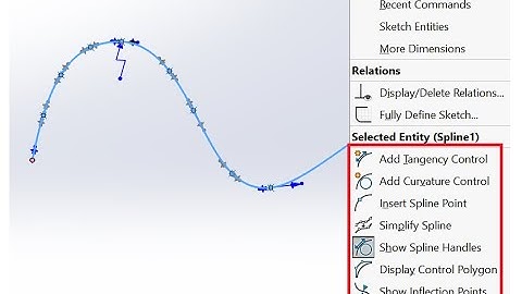 Spline Options and Controls in SolidWorks Sketch