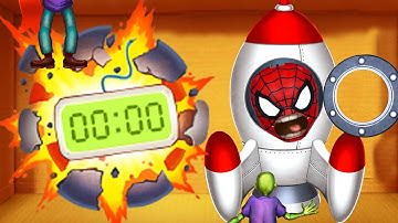 All SPACE MISSION vs MEGA BOMB Vs Spider Man | Kick The Buddy
