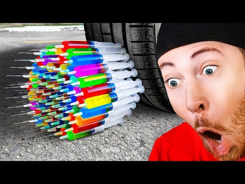 Tire Crushing Objects Satisfying