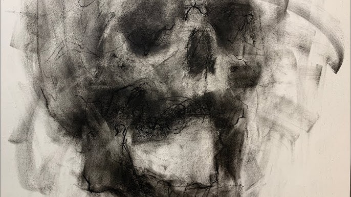 Charcoal Skull Drawing Tutorial 