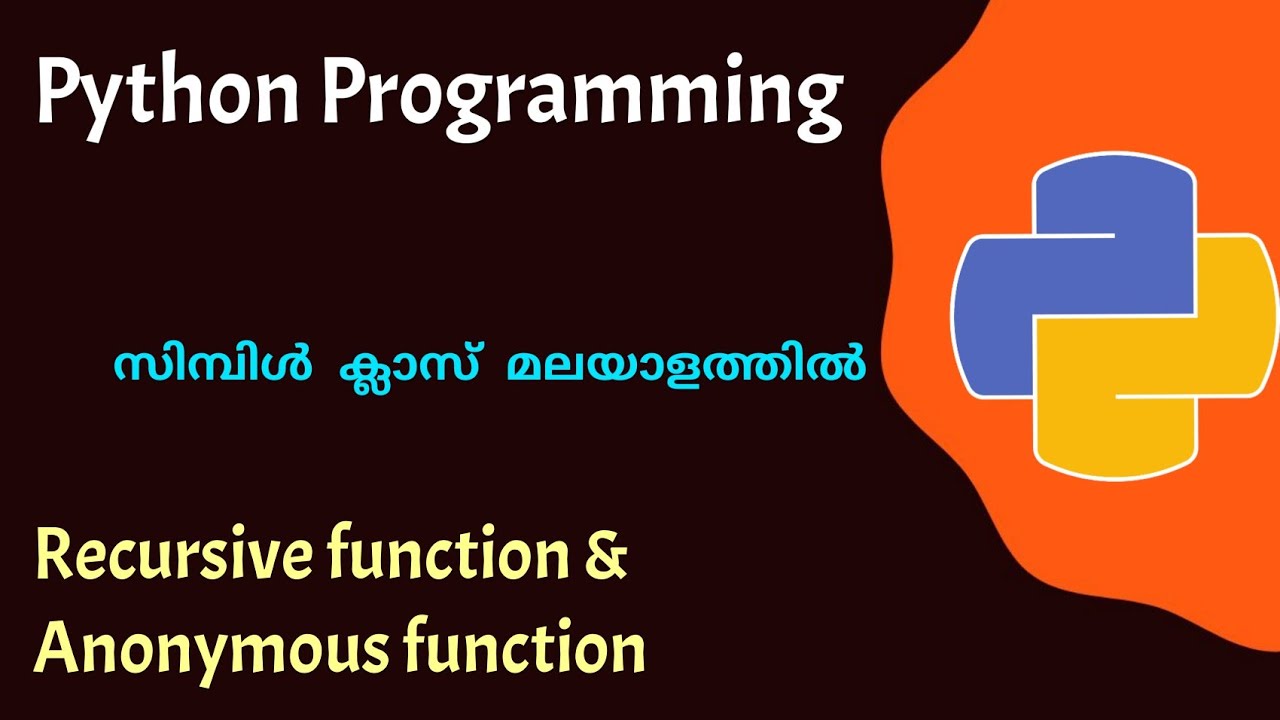 Python Recursive function & Anonymous function|Python programming ...