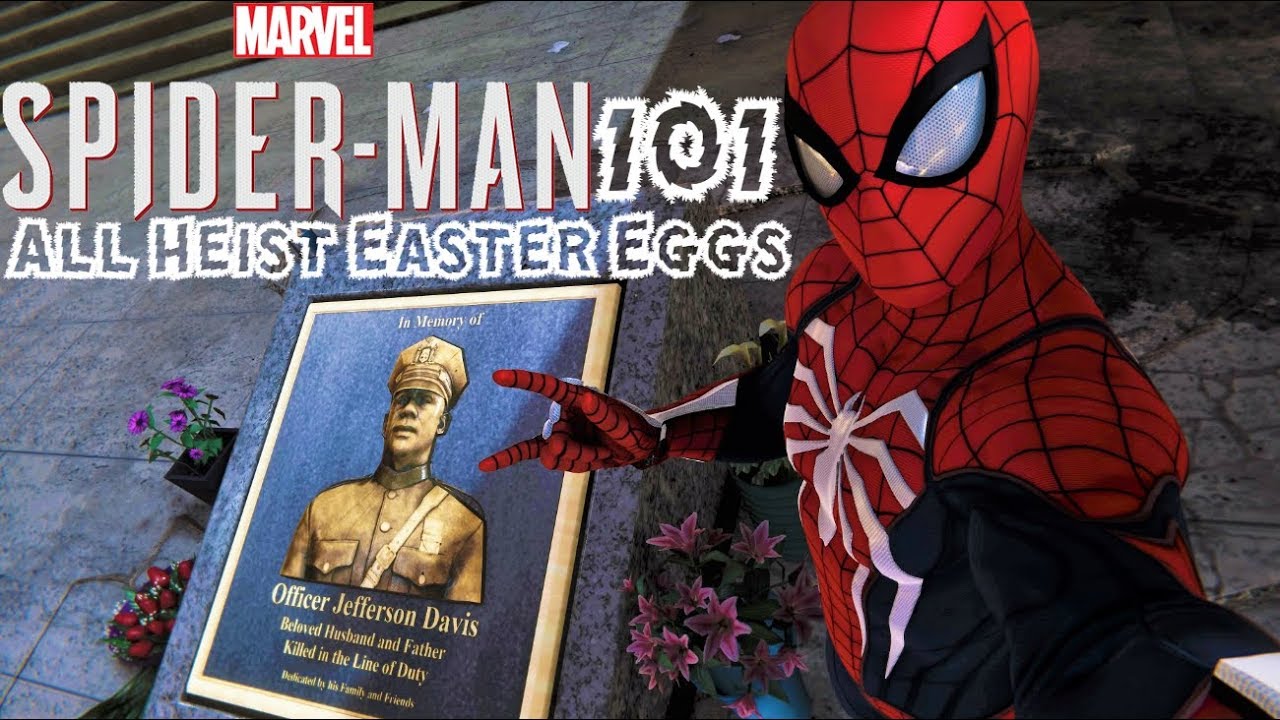 Spider-Man PS4: ALL Heist DLC Easter Eggs!!! Locations, Memorials, & More!!! - YouTube