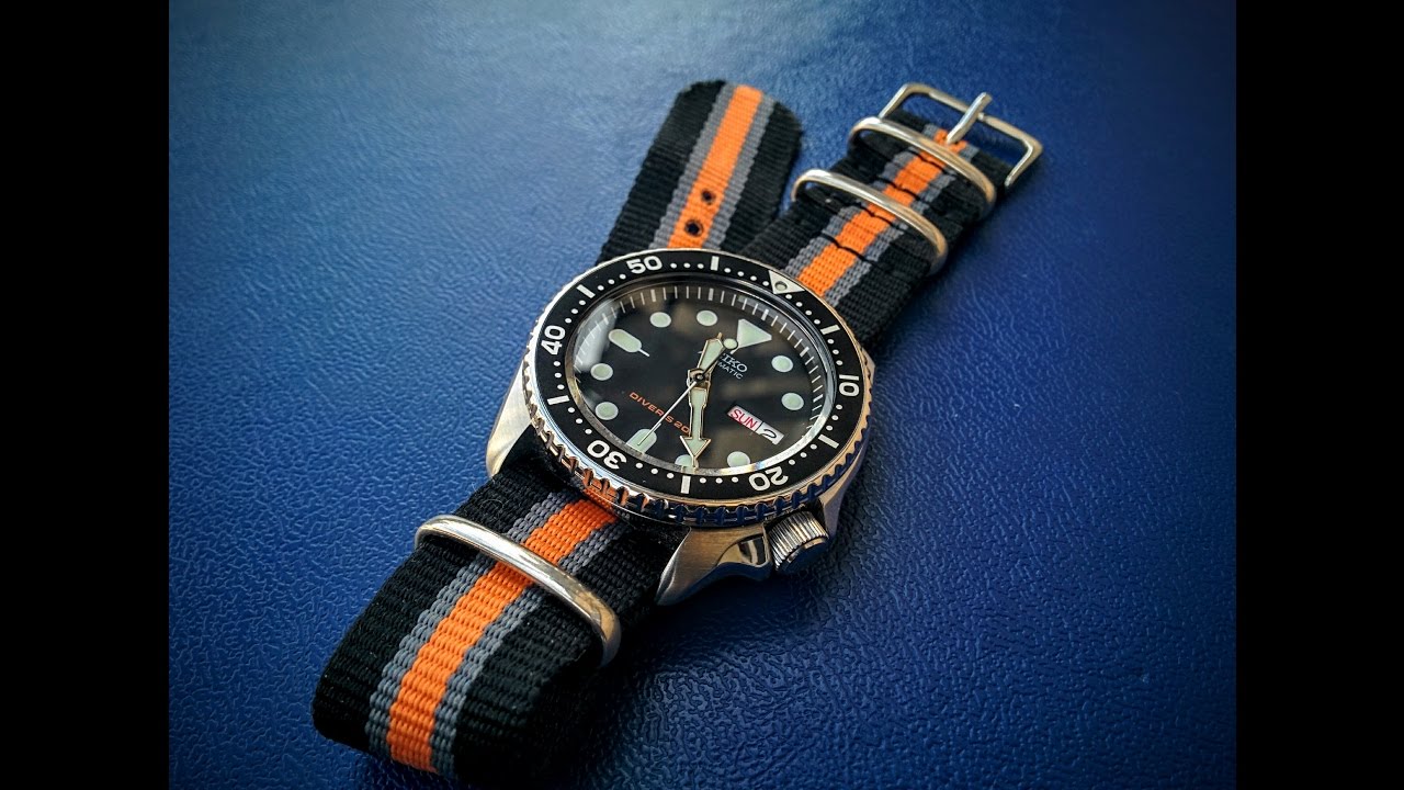 Seiko skx007 on nato strap - YouTube