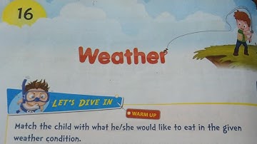 1st Standard CBSE syllabus Chapter 16"Weather" Environmental Science" Text Book Contents