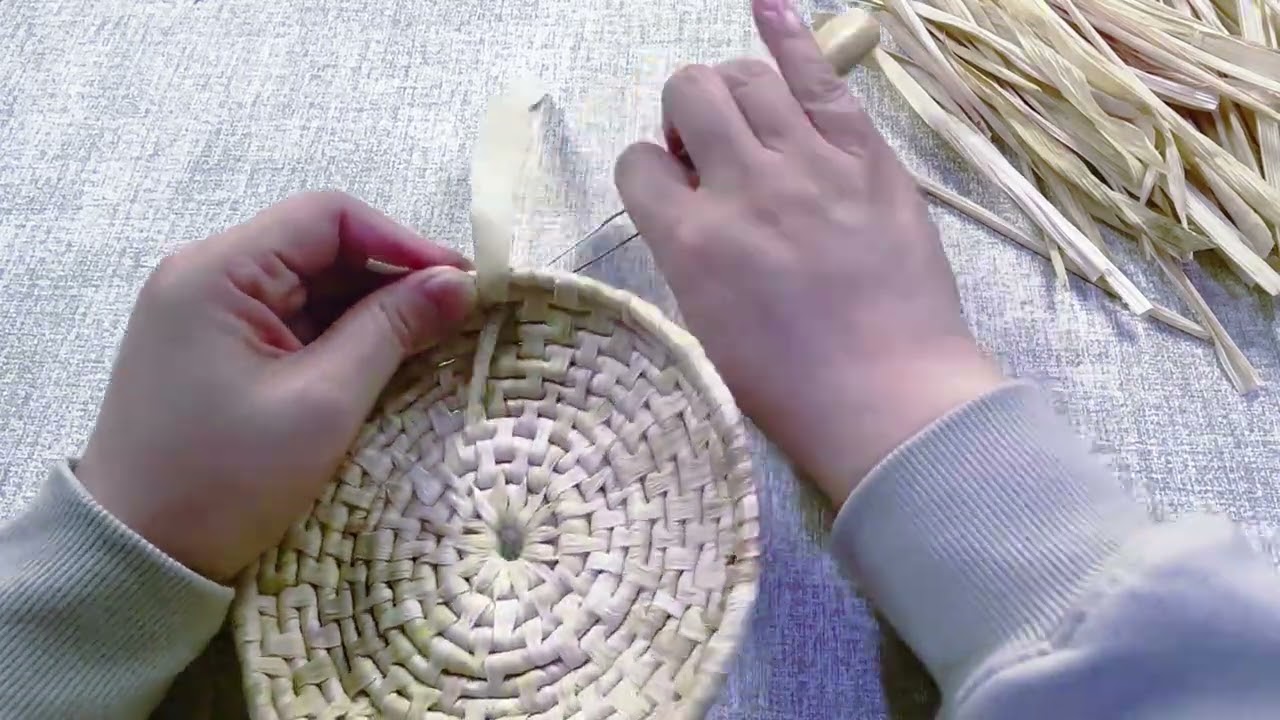 This Adorable Storage Basket is Made From Corn Husks
