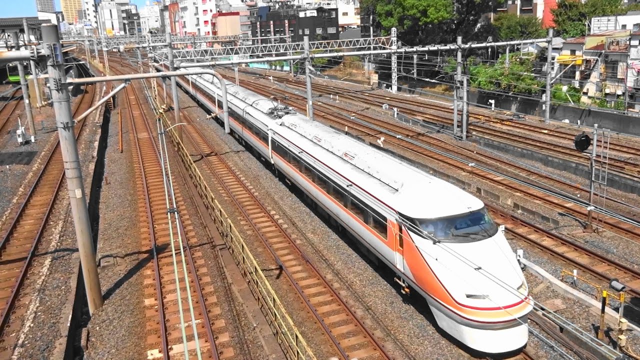 スペーシア上野日光・東武100系107F◆JR上野駅(13番ホーム)－鶯谷駅