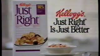 1991 Kelloggs Just Right Cereal -Vs- Total Tv Commercial