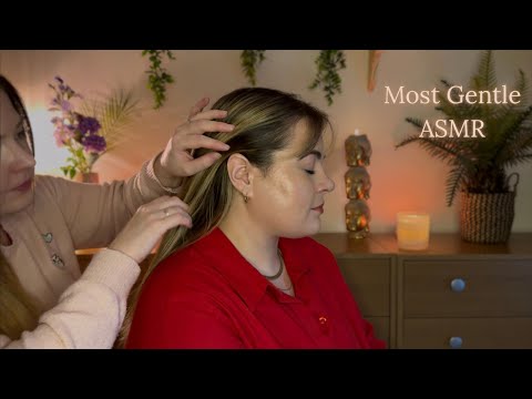 ASMR Hair Brushing, Around the Ear Hair Play, Light & Soft Touching