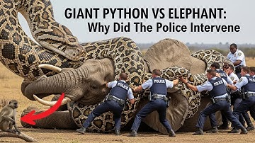 Brave Heroes and Police vs GIANT PYTHON 🐍 in Epic Battle to Save Mother Elephant 🐘