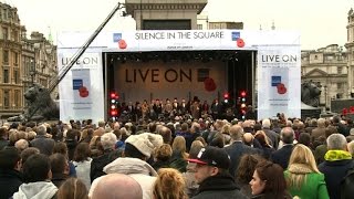 Silence held in Trafalgar Square in memory of WW1 dead