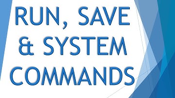 RUN COMMAND, SAVE COMMAND, SYSTEM COMMAND | BASIC COMMANDS | Computer 10th Matric Enhance Skills