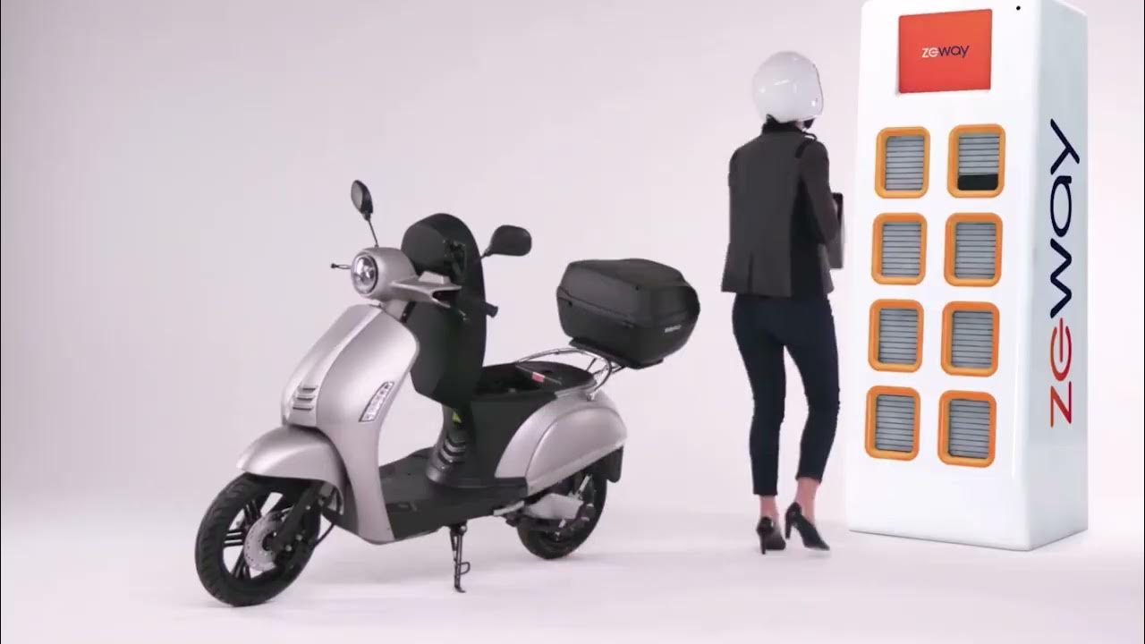 Location scooter électrique ZEWAY à batterie rechargeable en 50s