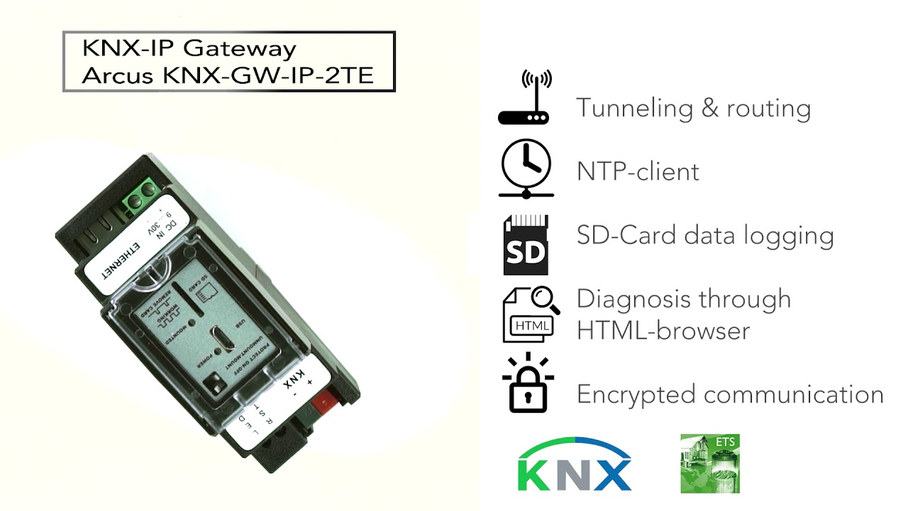 KNX IP ROUTER / DATA LOGGER WITH ADVANCED FUNCTIONS ARCUS KNX-GW-IP-2TE ...