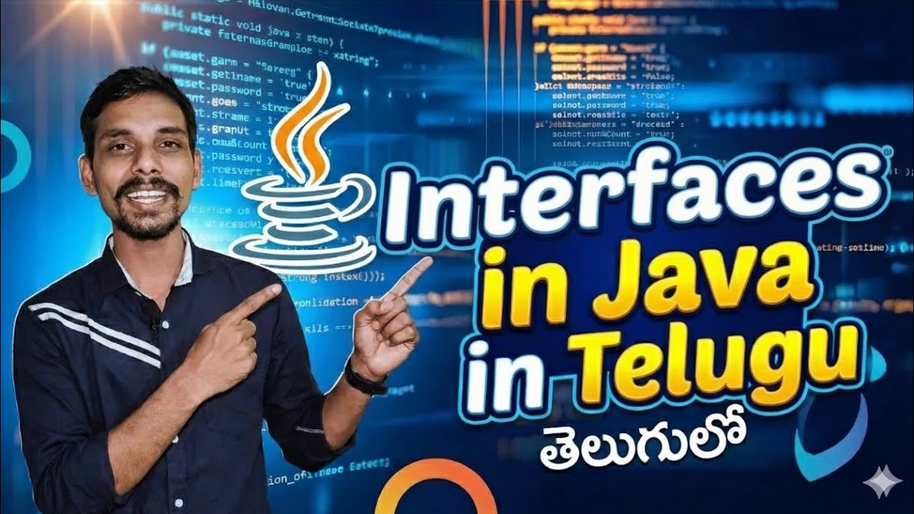 #19 Interfaces in Java in Telugu | Real time example - YouTube
