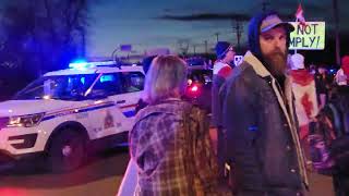 Surrey BC Freedom Convoy at pacific Border Crossing Feb 12, 2022