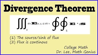 Divergence Theorem, Vector Calculus