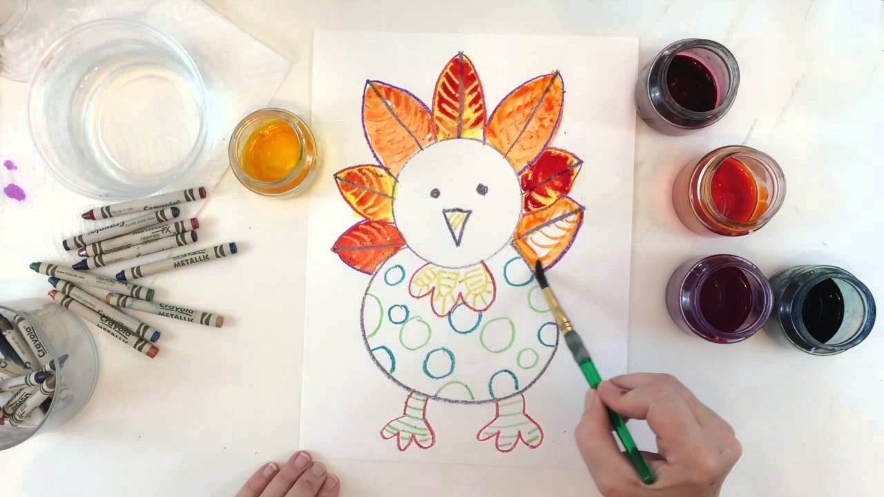 How To Draw Paint A Turkey Art Project For Kids YouTube How To Draw Paint A Turkey Art Project For Kids YouTube