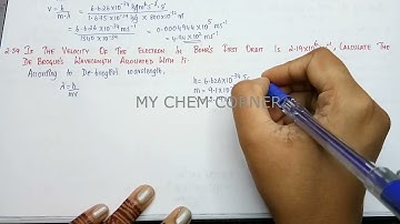 If the velocity of the electron in Bohrs first orbit is 2.19x10^6ms-1,calculate the de broglies