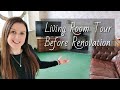 LIVING ROOM TOUR BEFORE RENOVATION | VICTORIAN HOUSE RESTORATION UK