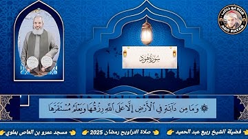 سورة هود واول يوسف روعه للشيخ ربيع عبد الحميد صلاة التراويح مسجد عمرو بن العاص بملوي رمضان 2025