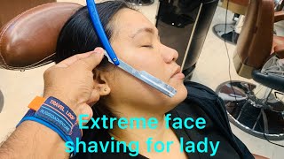 Shaving the face hair demo session for the student and beginners #how to shave #luxury #viral shave