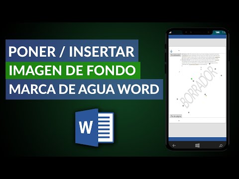 Cómo PONER o INSERTAR Imagen de Fondo y Marca de Agua en Word