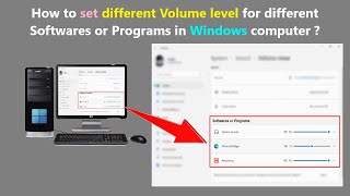 How to set different Volume level for different Softwares or Programs in Windows computer ?