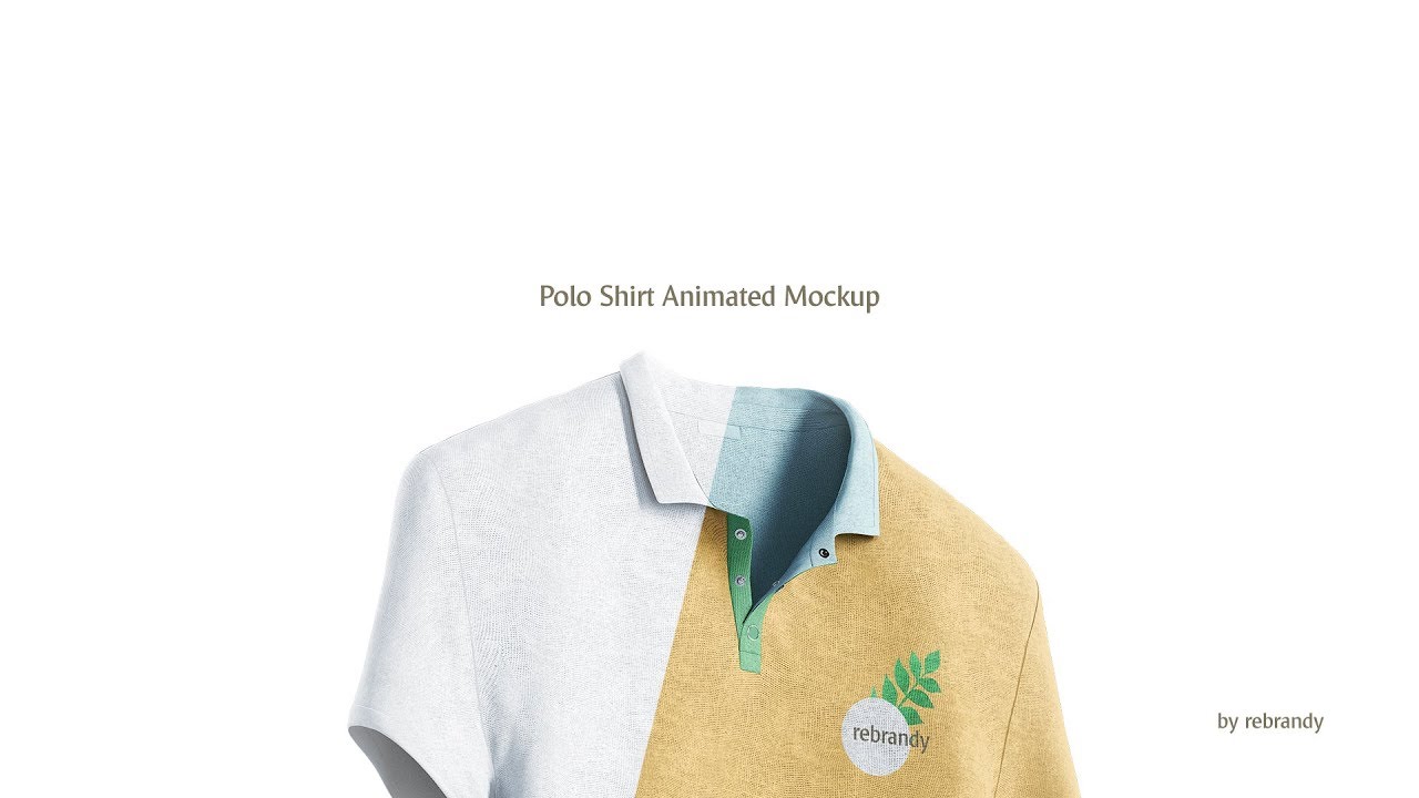 Download Polo Shirt Animated Mockup In Apparel Mockups On Yellow Images Creative Store PSD Mockup Templates