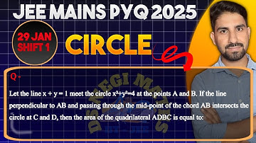 Let the line x + y = 1 meet the circle x²+y²=4 at the points A and B. If the line perpendicular to