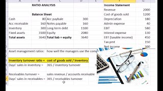 Ratio analysis: Asset Management