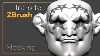 Intro to ZBrush 019 - Masking Basics! Use alphas, blur, sharpen, even respect hard edges!