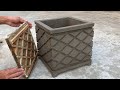 Diy  cement ideas tips  create quick easy creative cement flower pot molds from wood and cement