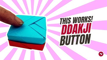 How to Make Ddakji BUTTON - Squid Game-Inspired Origami Step-by-Step Tutorial (Relaxing Fidget Toy)